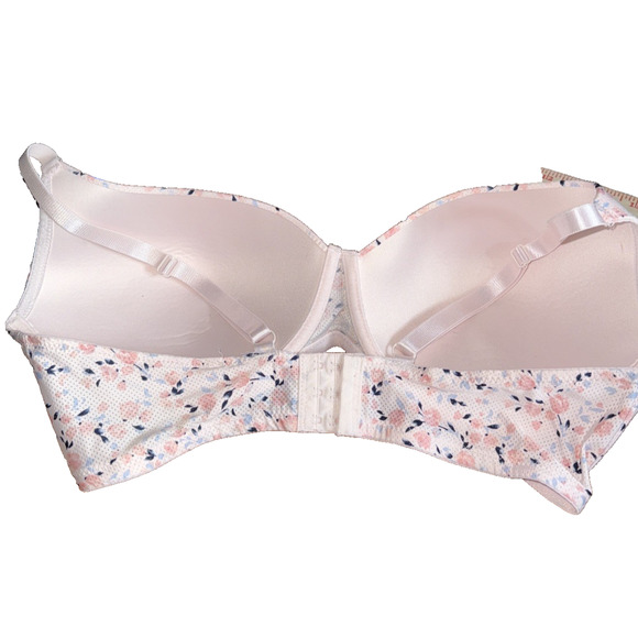 Laura Ashley Underwire Padded Floral Full Coverage Bra Size 42D Pink Romantic - Picture 8 of 10